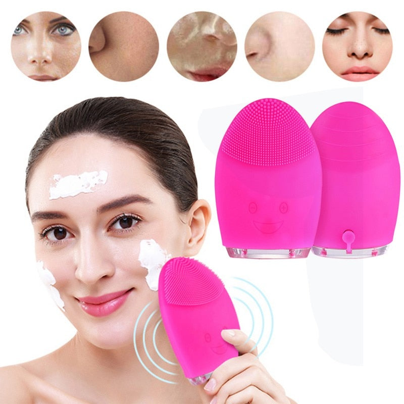 Mini Electric Facial Cleaning Massage Brush